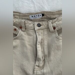 Motel Rocks Cream Flare Jeans